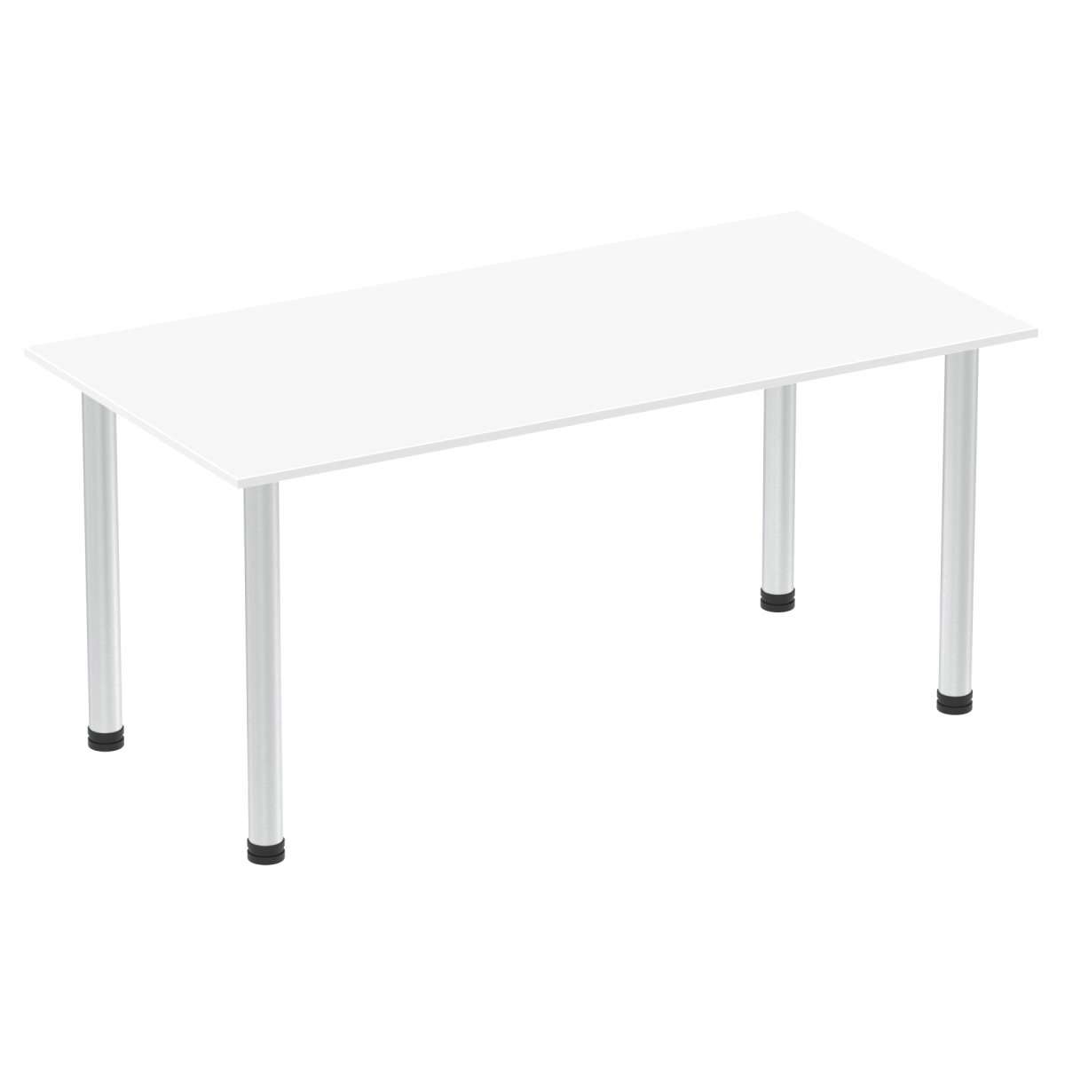 Office Table Impulse 160cm Straight Table With Post Leg White Aluminium Dynamic Office  