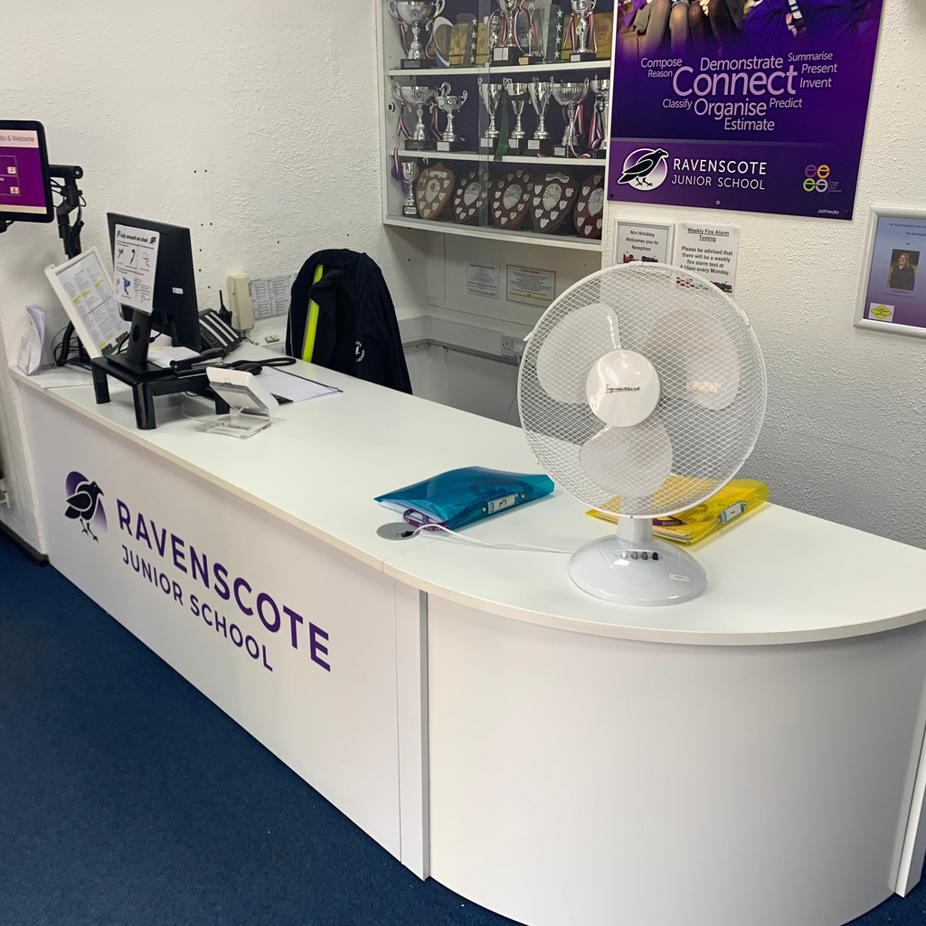 Branded Reception Reception Desk Branded-Personalised with your Logo Custom Front ...