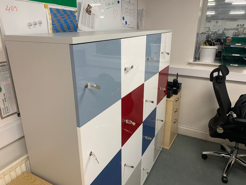 office lodge lockers and desk