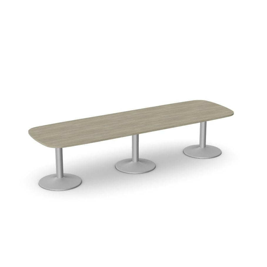 Office  Oval Meeting Table, Triple Cylinder Leg Base Kito