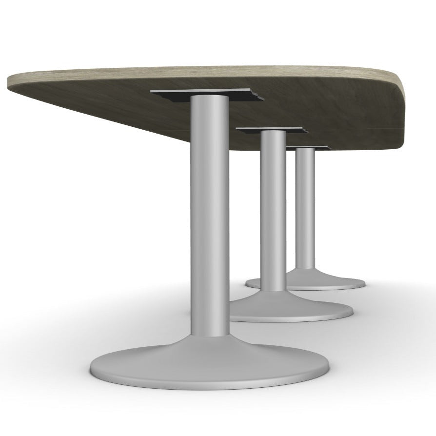 Office  Oval Meeting Table, Triple Cylinder Leg Base Kito