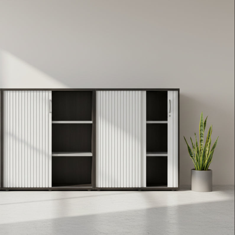 Kito Wooden Tambour Cupboard 113cm highThat’s My Office Furniture, 360 Degree View storage, desk, chair