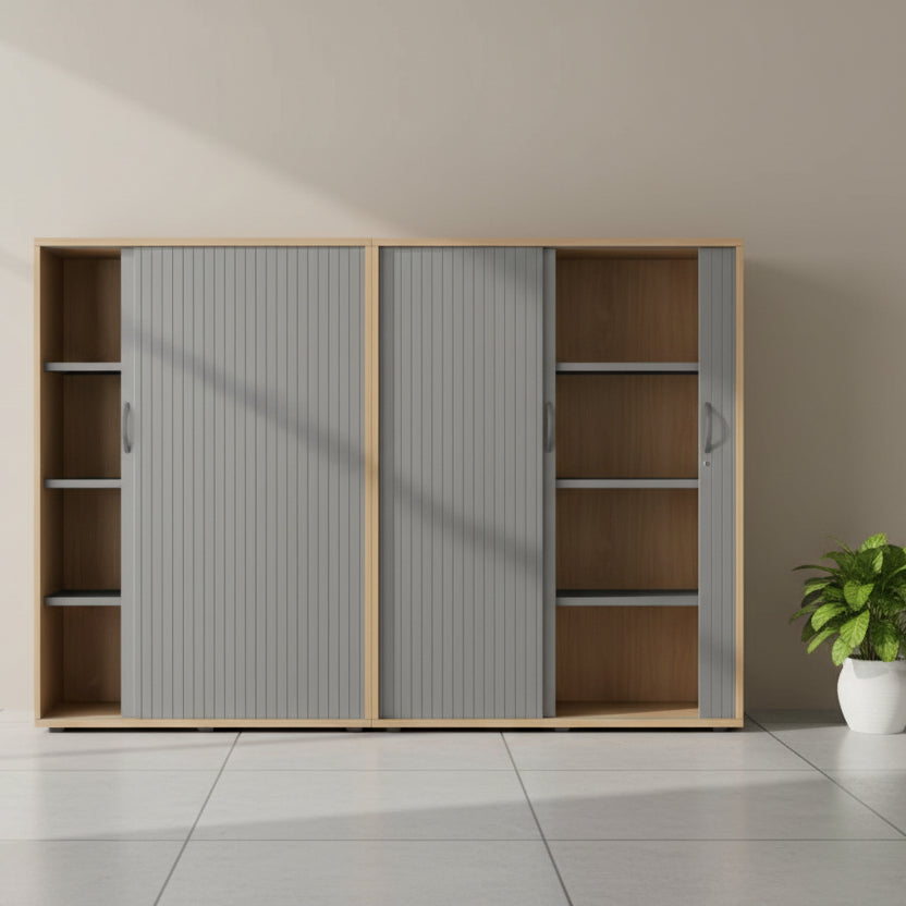Wooden Tambour Cupboard 2 Doors Kito KIT-TMB1490That’s My Office Furniture, 360 Degree View storage, desk, chair