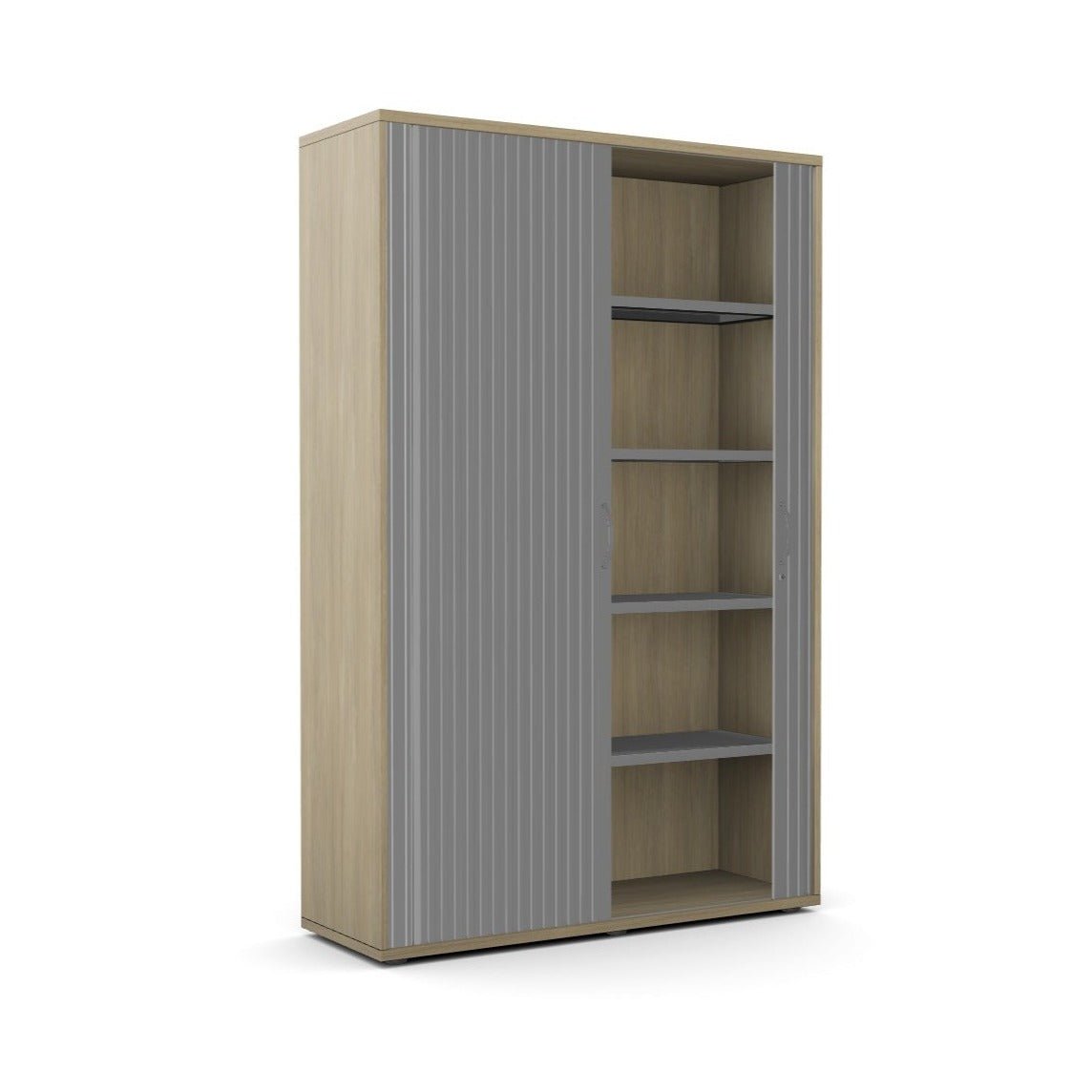 Wooden Tambour Cupboard 2 Doors Kito KIT-TMB1850That’s My Office Furniture, 360 Degree View storage, desk, chair
