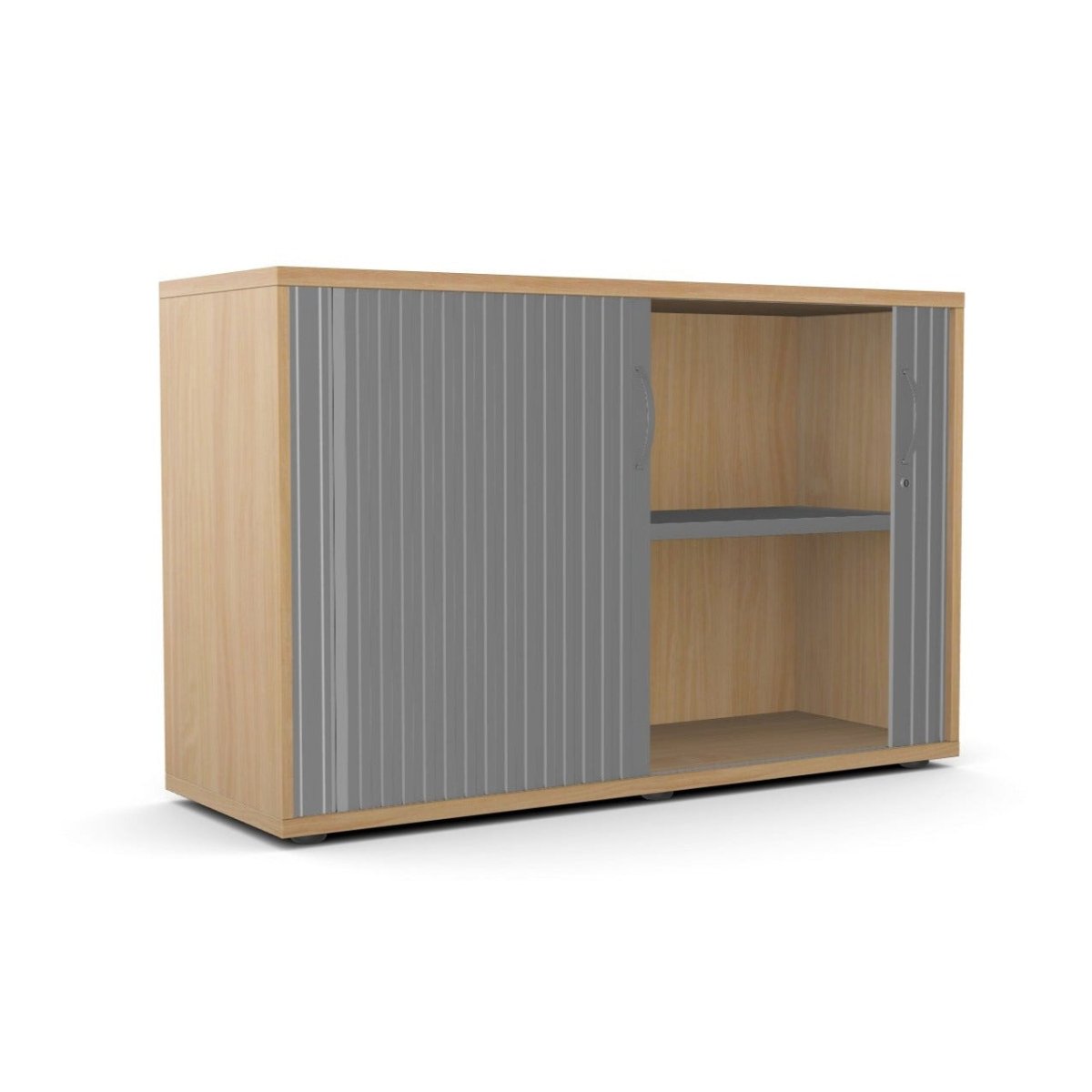 Wooden Tambour Cupboard 2 Doors Kito KIT-TMB Various Heights