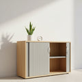 Wooden Tambour Cupboard 2 Doors Kito KIT-TMB770That’s My Office Furniture, 360 Degree View storage, desk, chair