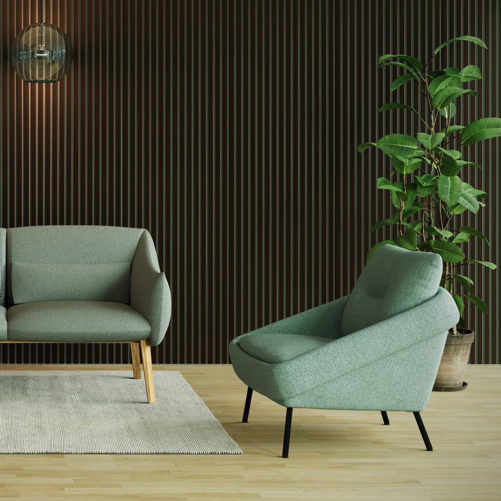 Acoustic Wall Panel Wooden SlatsThat’s My Office Furniture, 360 Degree View storage, desk, chair