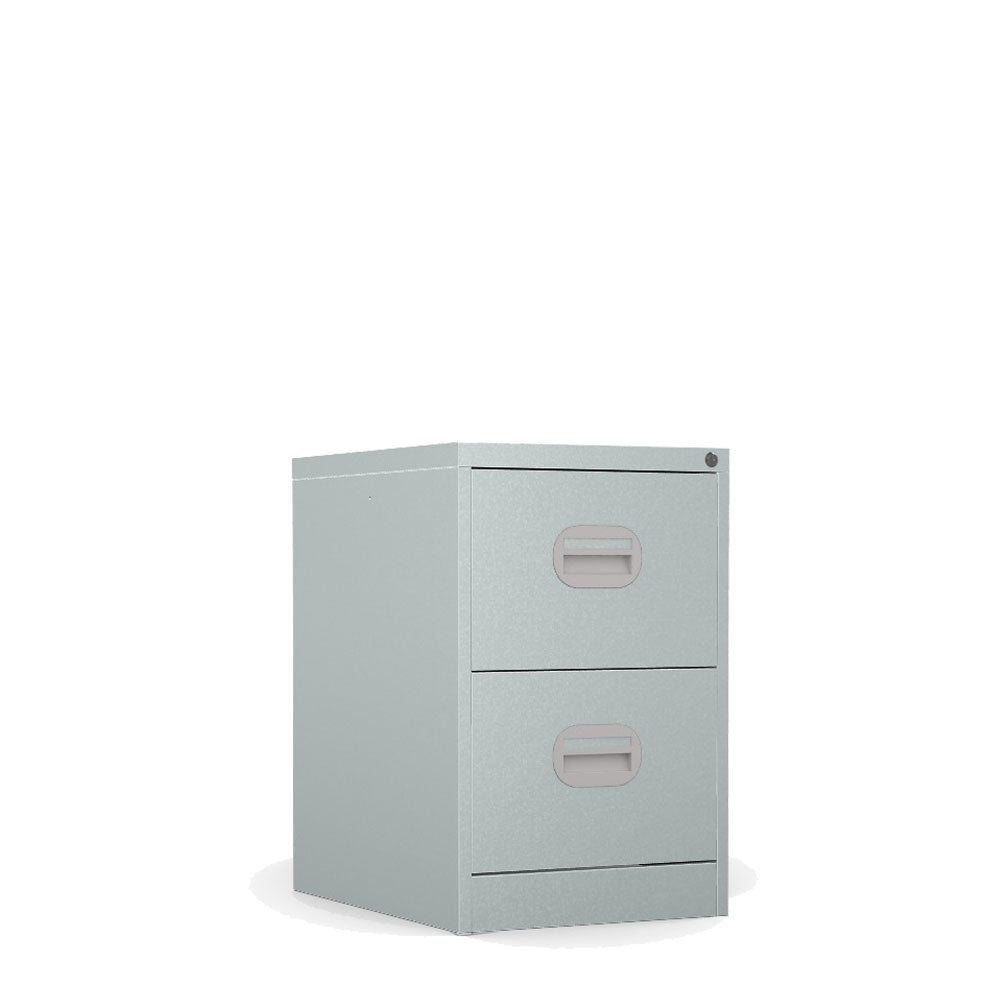 Colourful Filing Cabinet 2 Drawer in 360 View Kontrax Silverline FCEC2F