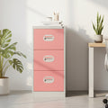 Colourful Filing Cabinet 3 Drawer in 360 View Kontrax Silverline FCEC3F