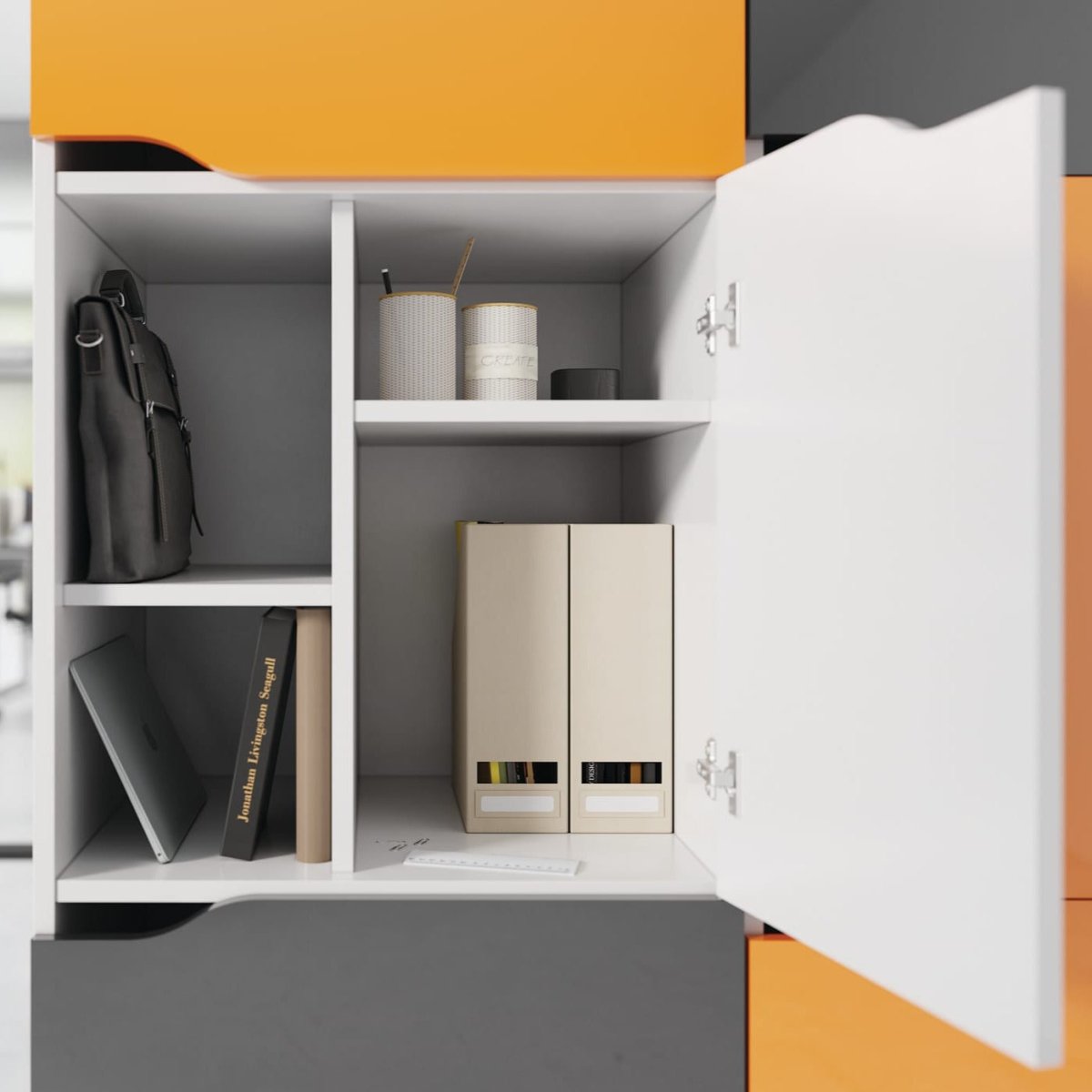 Wooden Office Locker Single 3 Door with compartmentsOffice Premium Locker