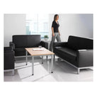 Helsinki 3 Seater Sofa Faux Leather BlackOffice Sofa