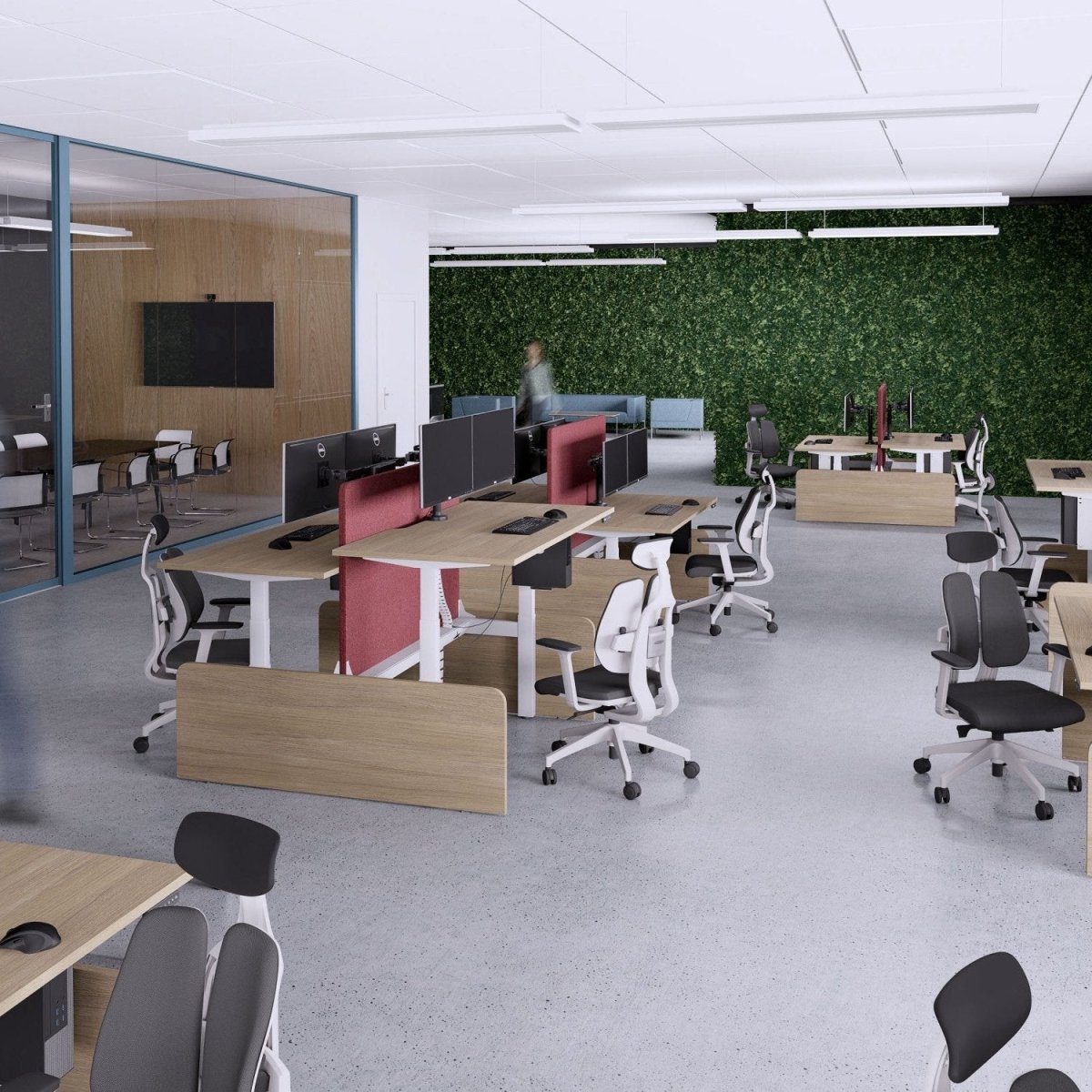Leap Height Adjustable End Modesty Panel for Sit Stand Desks
