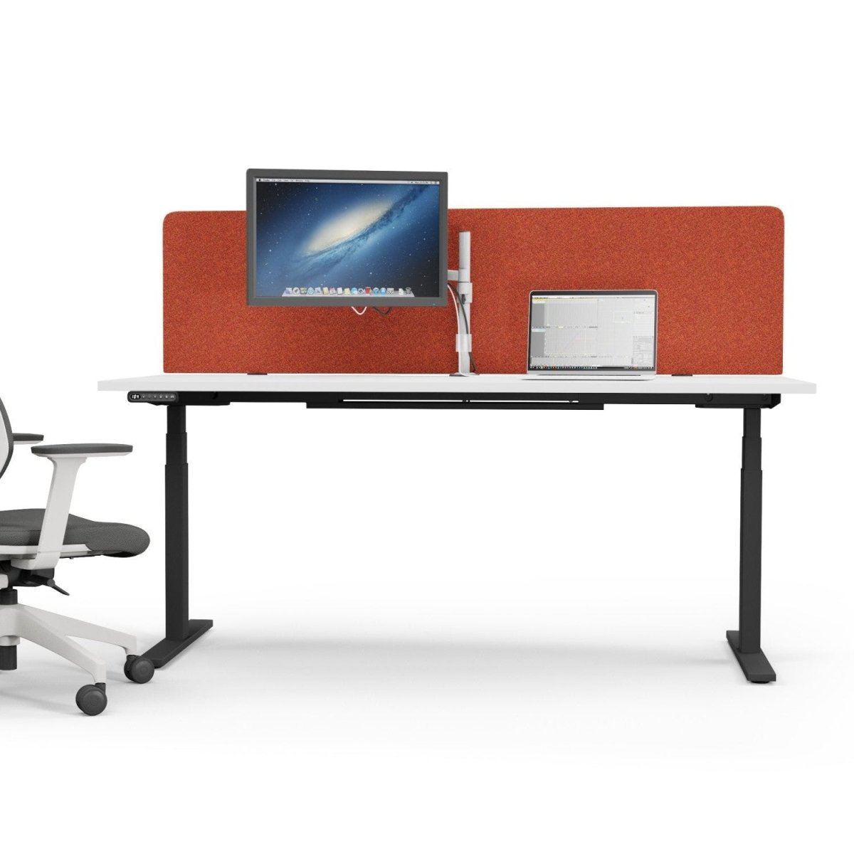 Leap Sit Stand Single Office Desk ScreenThat’s My Office Furniture, 360 Degree View storage, desk, chair