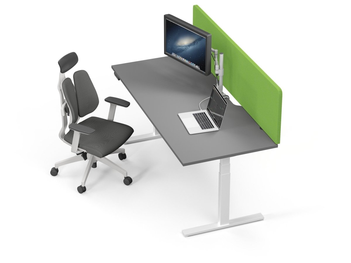 Leap Sit Stand Single Office Desk ScreenThat’s My Office Furniture, 360 Degree View storage, desk, chair