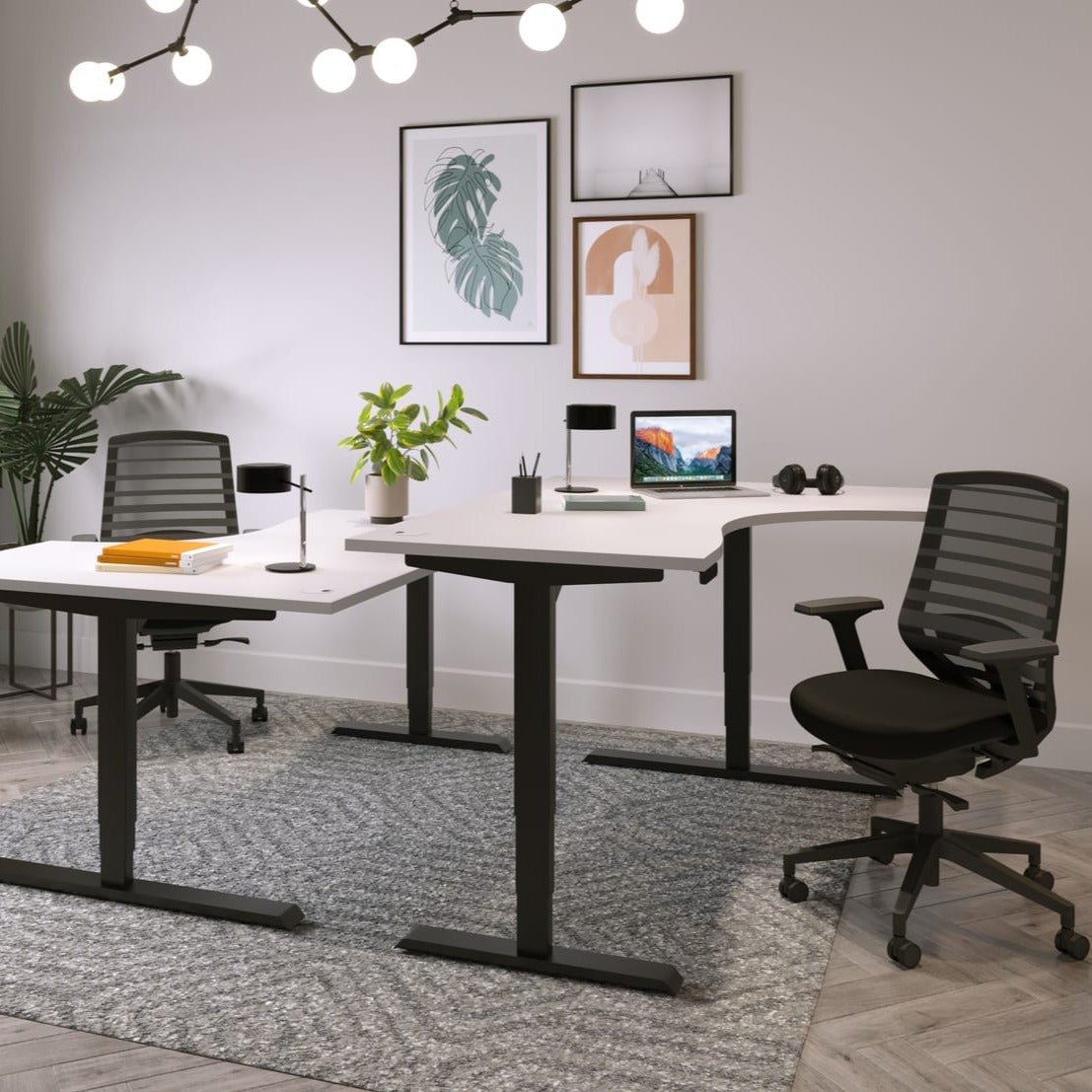 X.77 Operative Chair with Headrest, Black Frame and Black Fabric HY-2202 2 Office Furniture
