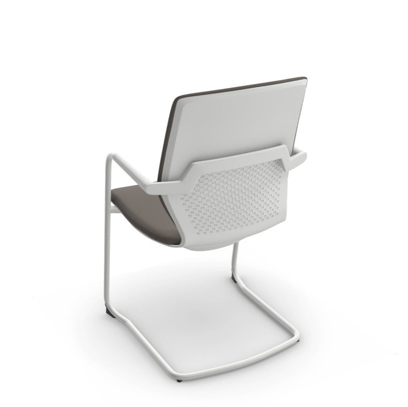 Office Meeting Chair Y.88 White legs and colour choice in 360 view