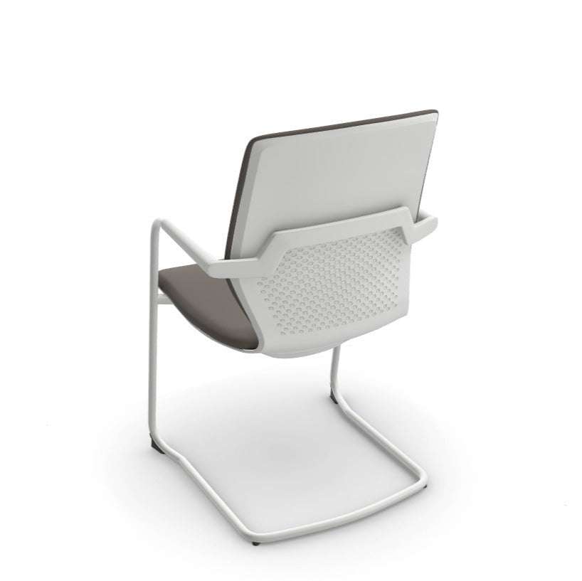 Office Meeting Chair Y.88 White legs and colour choice in 360 view