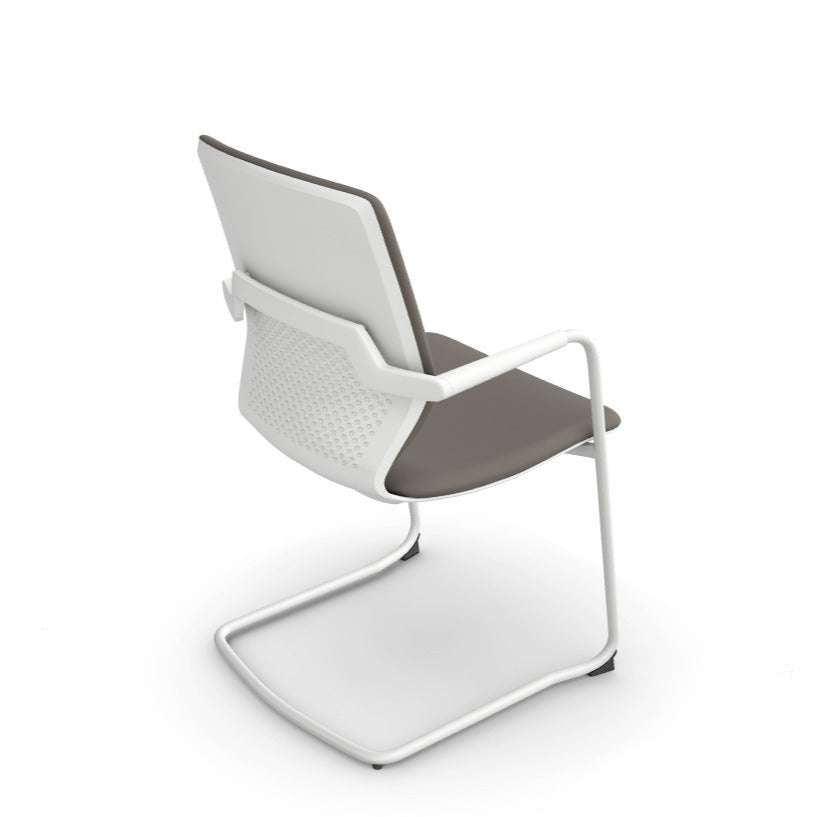 Office Meeting Chair Y.88 White legs and colour choice in 360 view