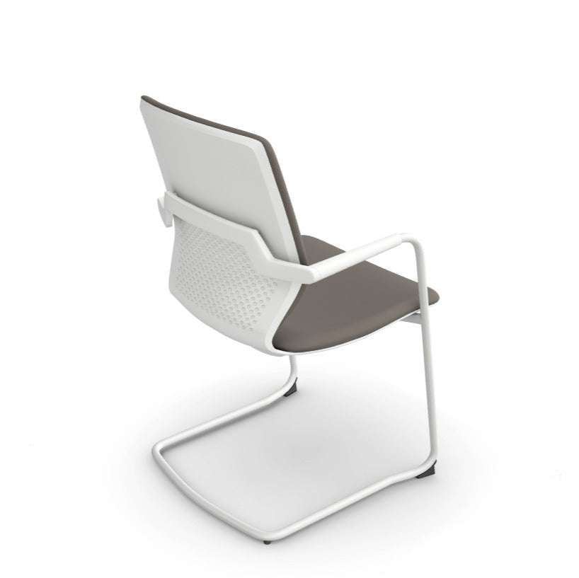 Office Meeting Chair Y.88 White legs and colour choice in 360 view
