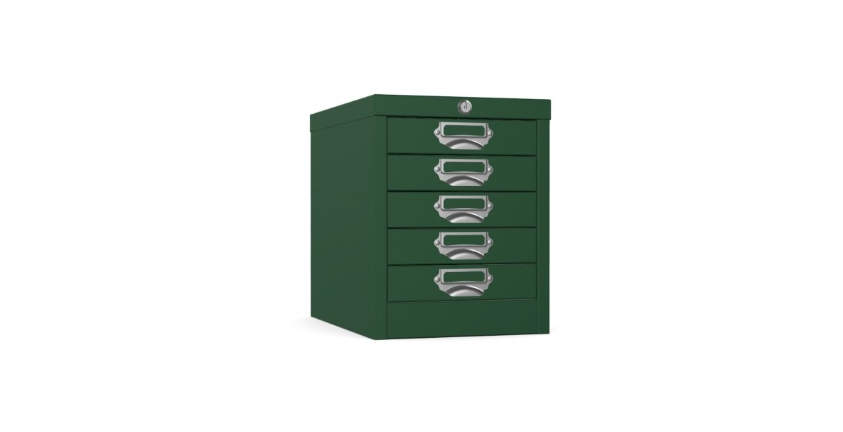 Silverline | Multidrawer | 5 Drawer |Locking | MDUR05LK | Green