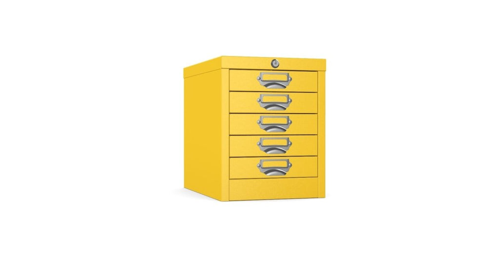 Silverline | Multidrawer | 5 Drawer |Locking | MDUR05LK | Lemon Yellow