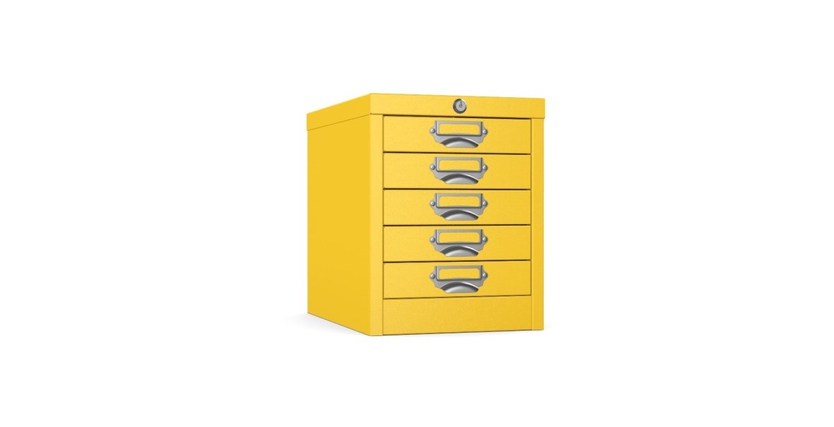 Silverline | Multidrawer | 5 Drawer |Locking | MDUR05LK | Lemon Yellow