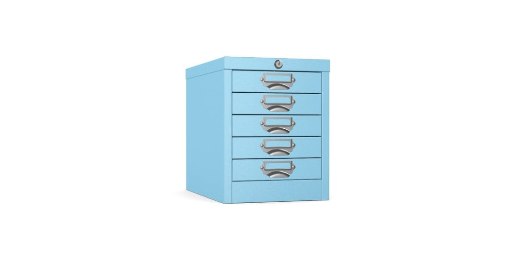 Silverline | Multidrawer | 5 Drawer |Locking | MDUR05LK | Blue Pale