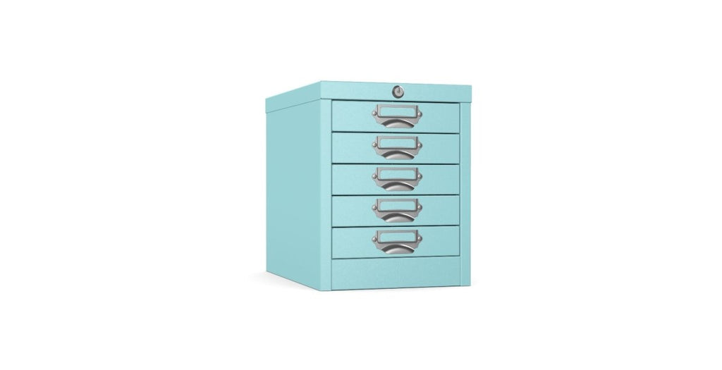 Silverline | Multidrawer | 5 Drawer |Locking | MDUR05LK | Turquoise