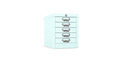 Silverline | Multidrawer | 5 Drawer |Locking | MDUR05LK | Peppermint