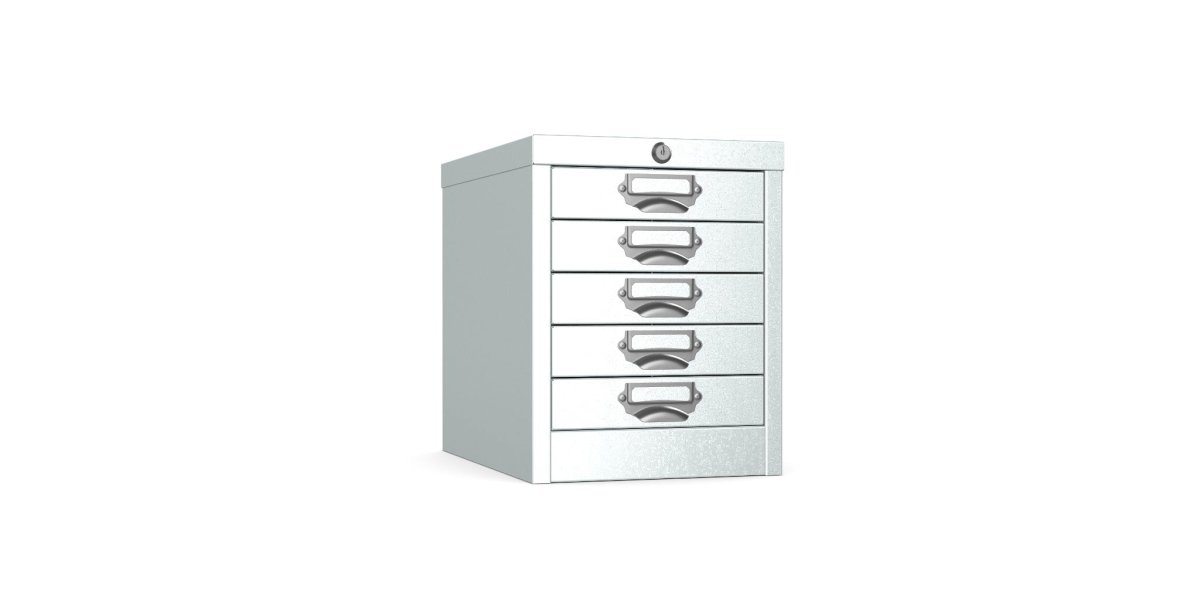 Silverline | Multidrawer | 5 Drawer |Locking | MDUR05LK | Silver
