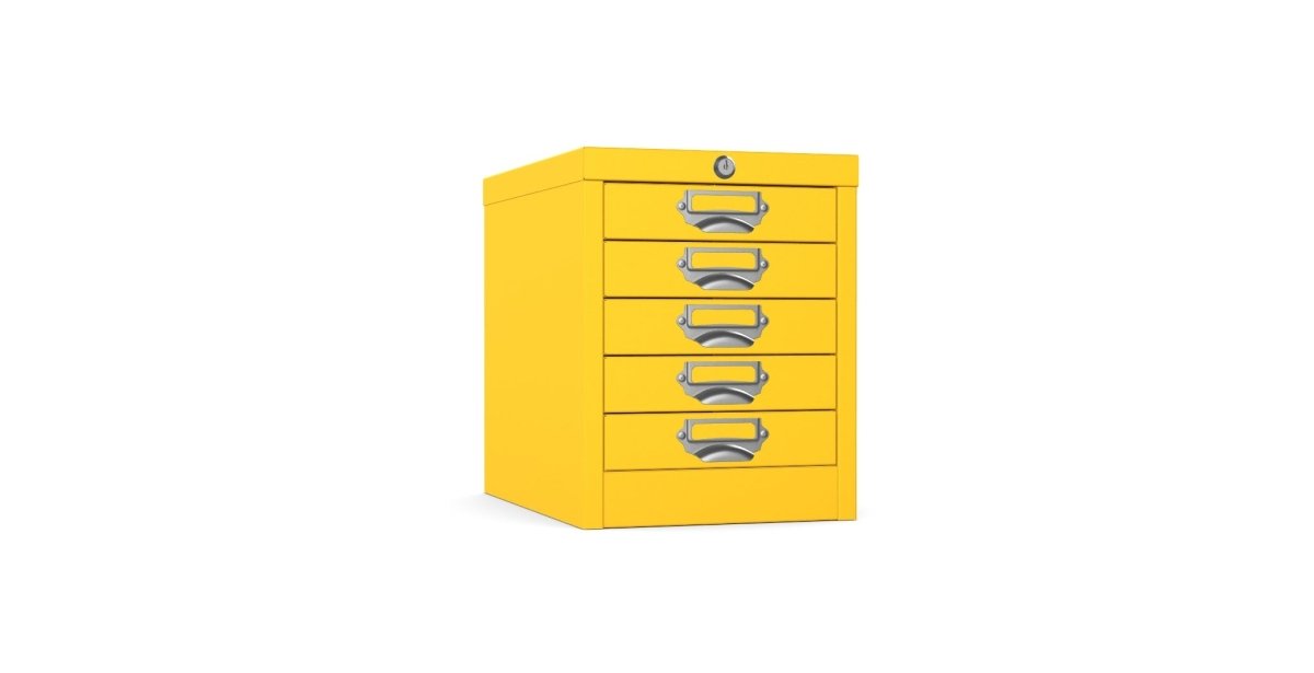 Silverline | Multidrawer | 5 Drawer |Locking | MDUR05LK | Yellow