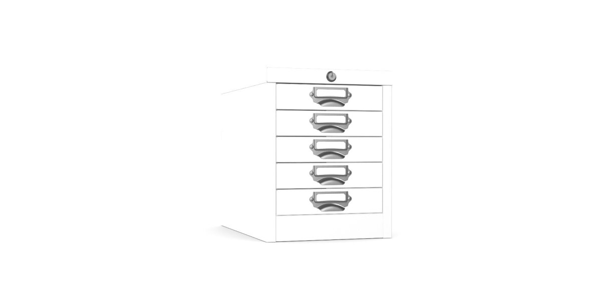 Silverline | Multidrawer | 5 Drawer |Locking | MDUR05LK | White