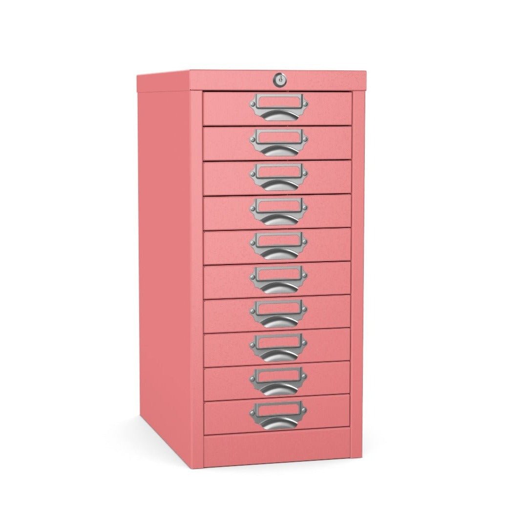 10 drawer locking multidrawer silverline pinkThat’s My Office Furniture, 360 Degree View storage, desk, chair