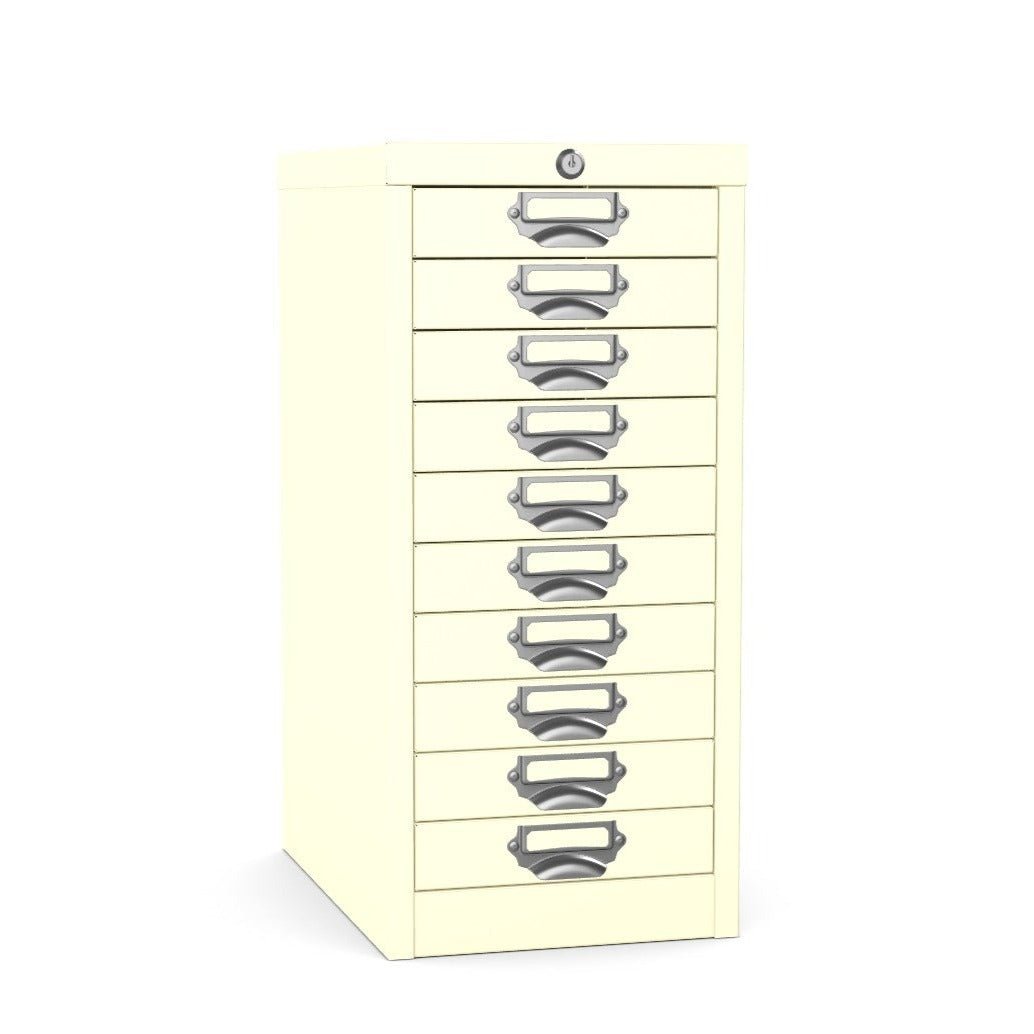 10 drawer locking multidrawer silverline creamThat’s My Office Furniture, 360 Degree View storage, desk, chair