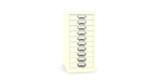 Multidrawer  Storage Cabinet 10 Drawer by Silverline MDUR10 Cream