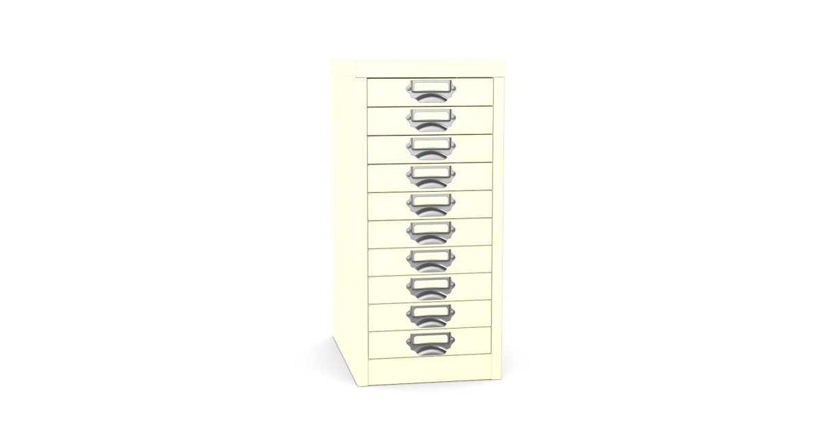 Multidrawer  Storage Cabinet 10 Drawer by Silverline MDUR10 Cream