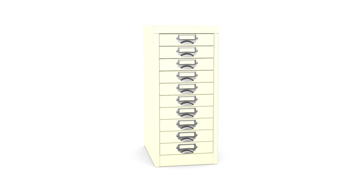 Multidrawer  Storage Cabinet 10 Drawer by Silverline MDUR10 Cream