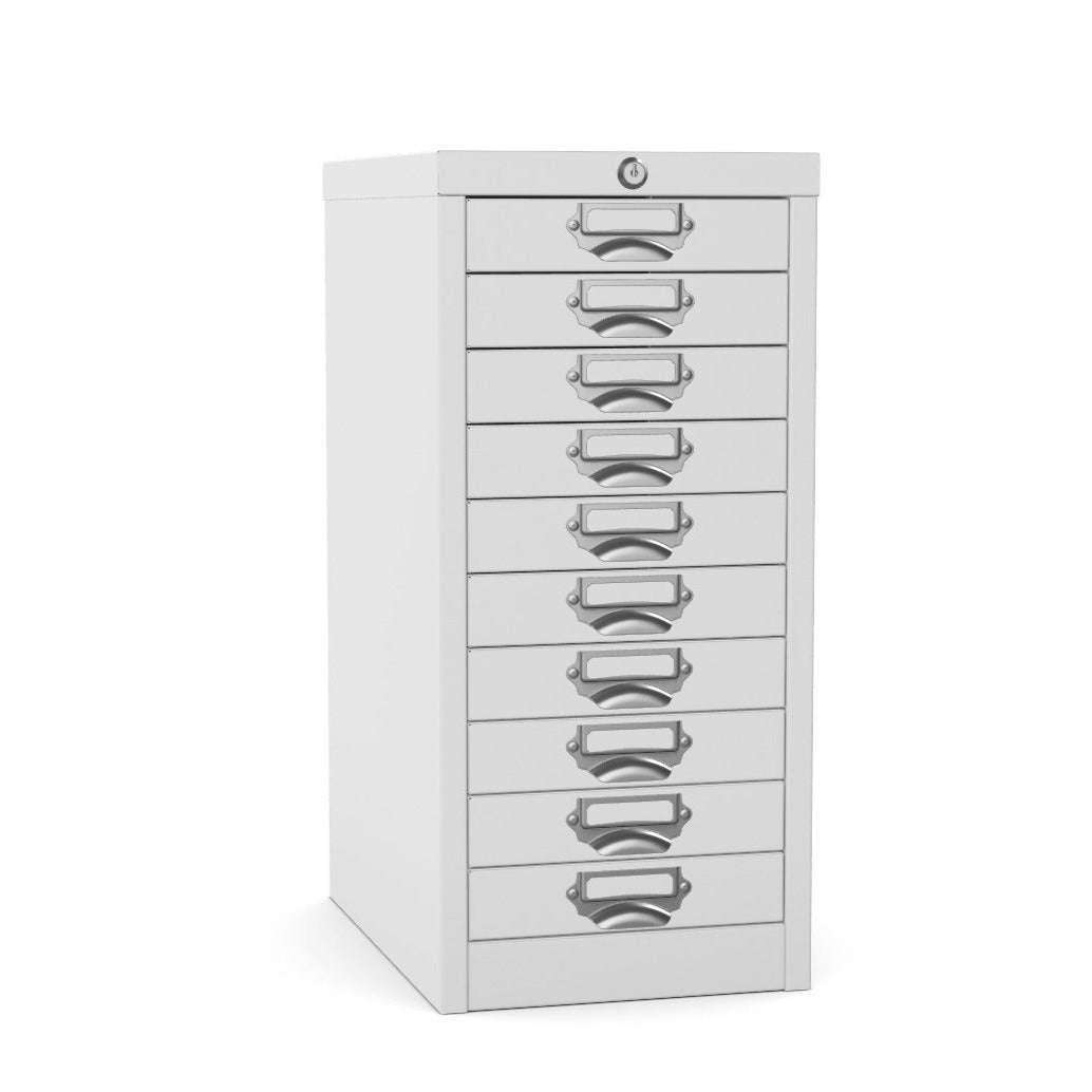 multidrawer silverline locking 10 drawer goose grey