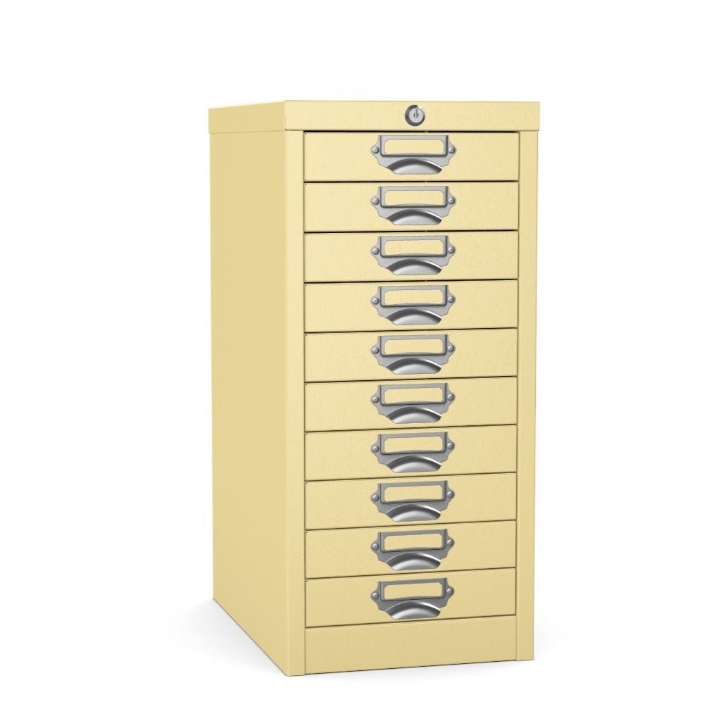 10 drawer locking multidrawer silverline MDUR10LK-Black