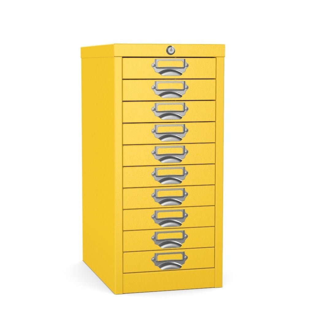 10 drawer locking multidrawer silverline MDUR10LK-Goose Grey