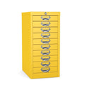 10 drawer locking multidrawer silverline MDUR10LK-Yellow