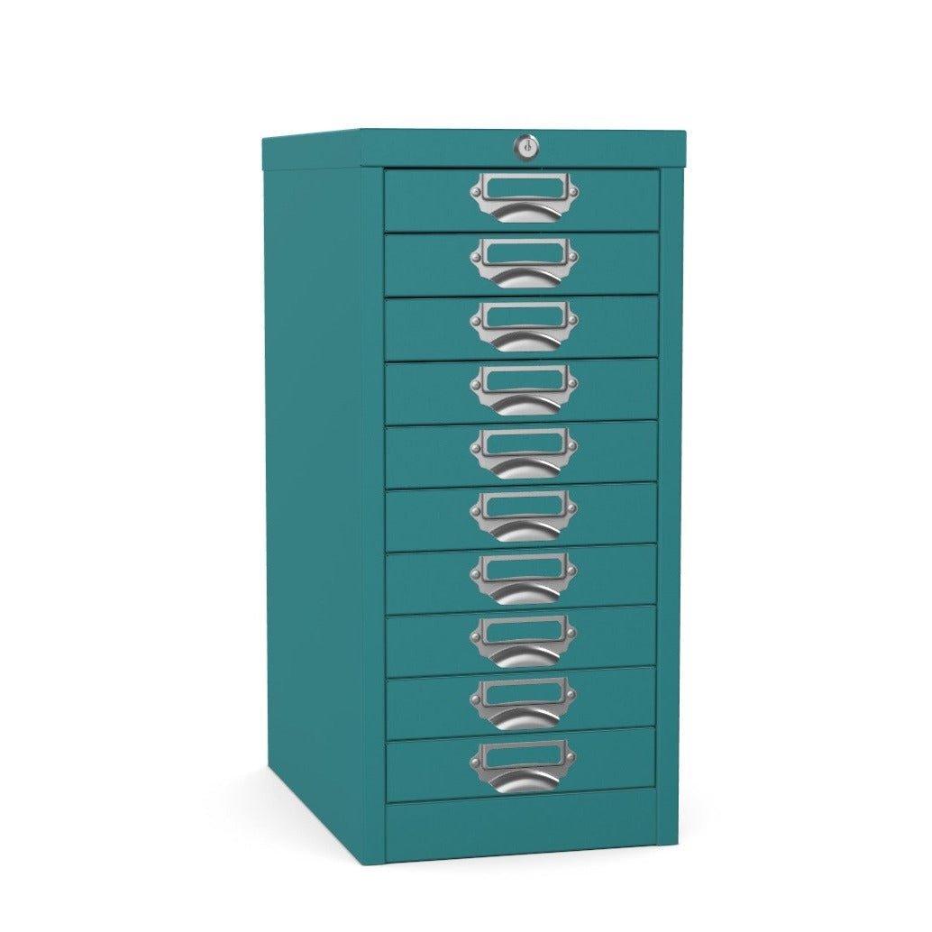 10 drawer locking multidrawer silverline cobalt ocean