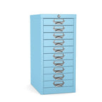 10 drawer locking multidrawer silverline pale blueThat’s My Office Furniture, 360 Degree View storage, desk, chair