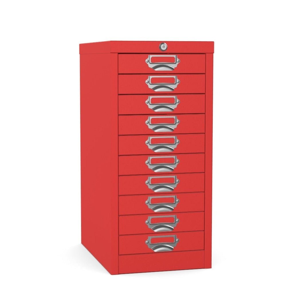 10 drawer locking multidrawer silverline redThat’s My Office Furniture, 360 Degree View storage, desk, chair