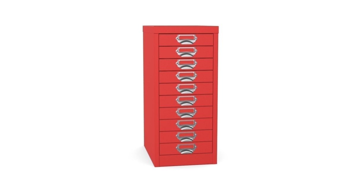 Multidrawer  Storage Cabinet 10 Drawer by Silverline MDUR10 Red