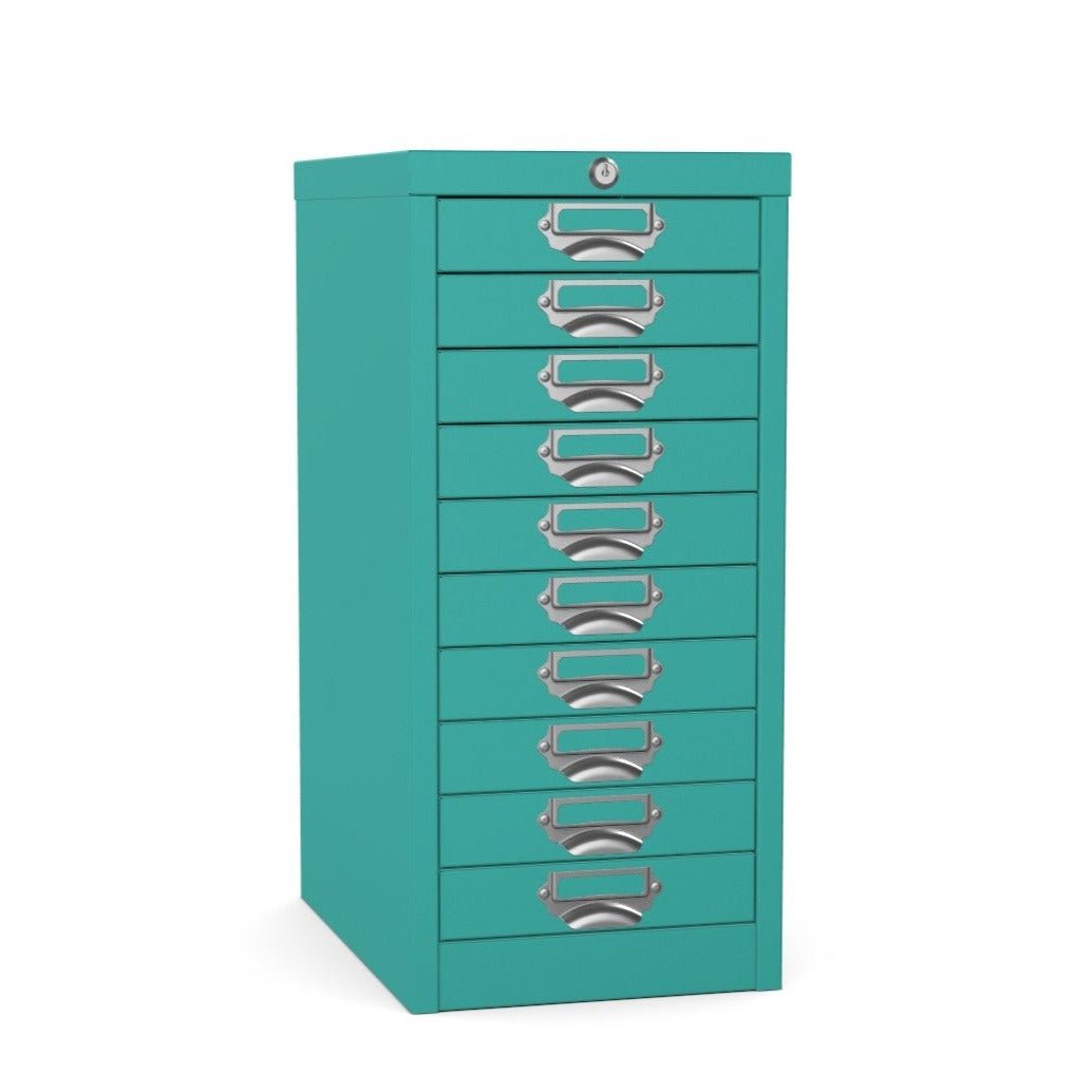 10 drawer locking multidrawer silverline verdigrisThat’s My Office Furniture, 360 Degree View storage, desk, chair