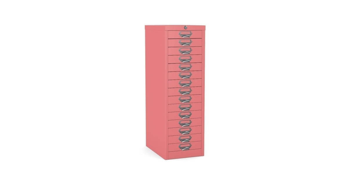 Multidrawer Locking Storage Cabinet 15 Drawer by Silverline MDUR15LK Blue