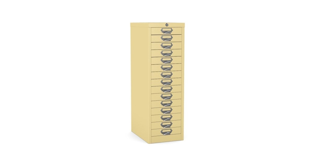 Multidrawer Locking Storage Cabinet 15 Drawer by Silverline MDUR15LK Beige