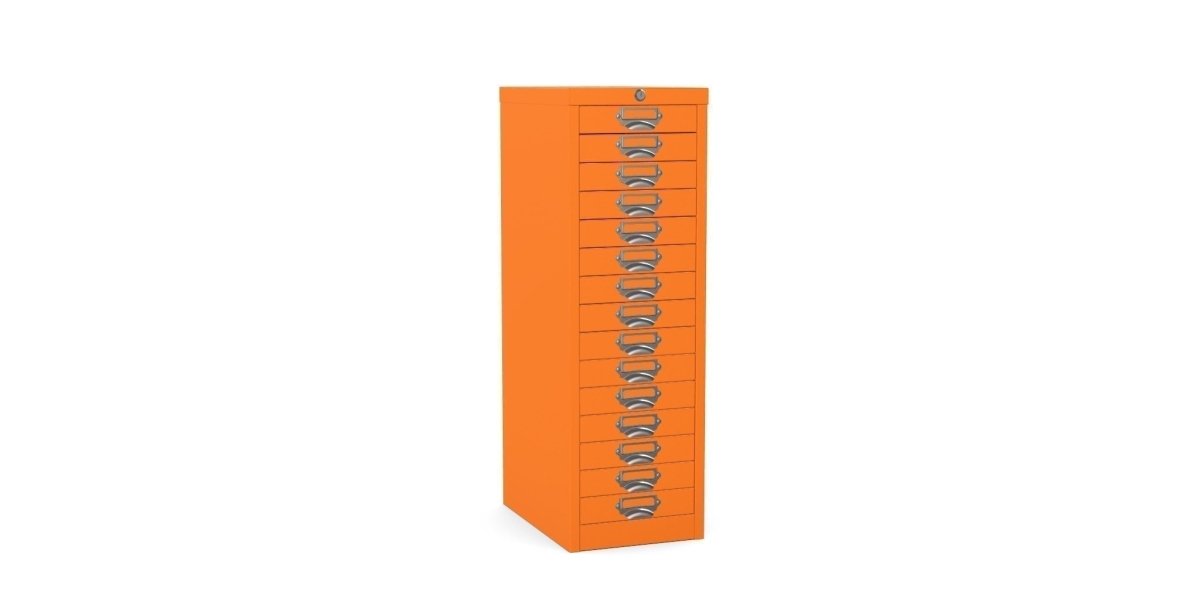 Multidrawer Locking Storage Cabinet 15 Drawer by Silverline MDUR15LK Sunshine Yellow