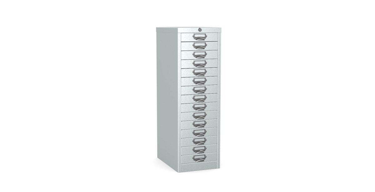 Multidrawer Locking Storage Cabinet 15 Drawer by Silverline MDUR15LK Red
